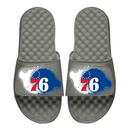 

Men s ISlide Gray Philadelphia 76ers Spray Paint Slide Sandals