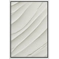thumbnail image 2 of PixonSign Framed Wall Art Geometric White Paint Slash Waves Abstract Shape Paintings Minimalism Modern Art Decoration Contemporary Canvas Prints Fine Art Cool for Rooms - 24"x36" White, 2 of 5