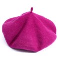 thumbnail image 1 of Boina monocromática para mujer, gorro de pintor artístico de lana de color caramelo, gorro cálido de moda para otoño e invierno, 1 of 4