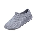 thumbnail image 3 of Crunowin Women's Comfort Rain Shoes, Soft Sole Low-Cut Waterproof Non-Slip Stylish Wide Size Outdoor Shoes Gray 9.5, 3 of 7