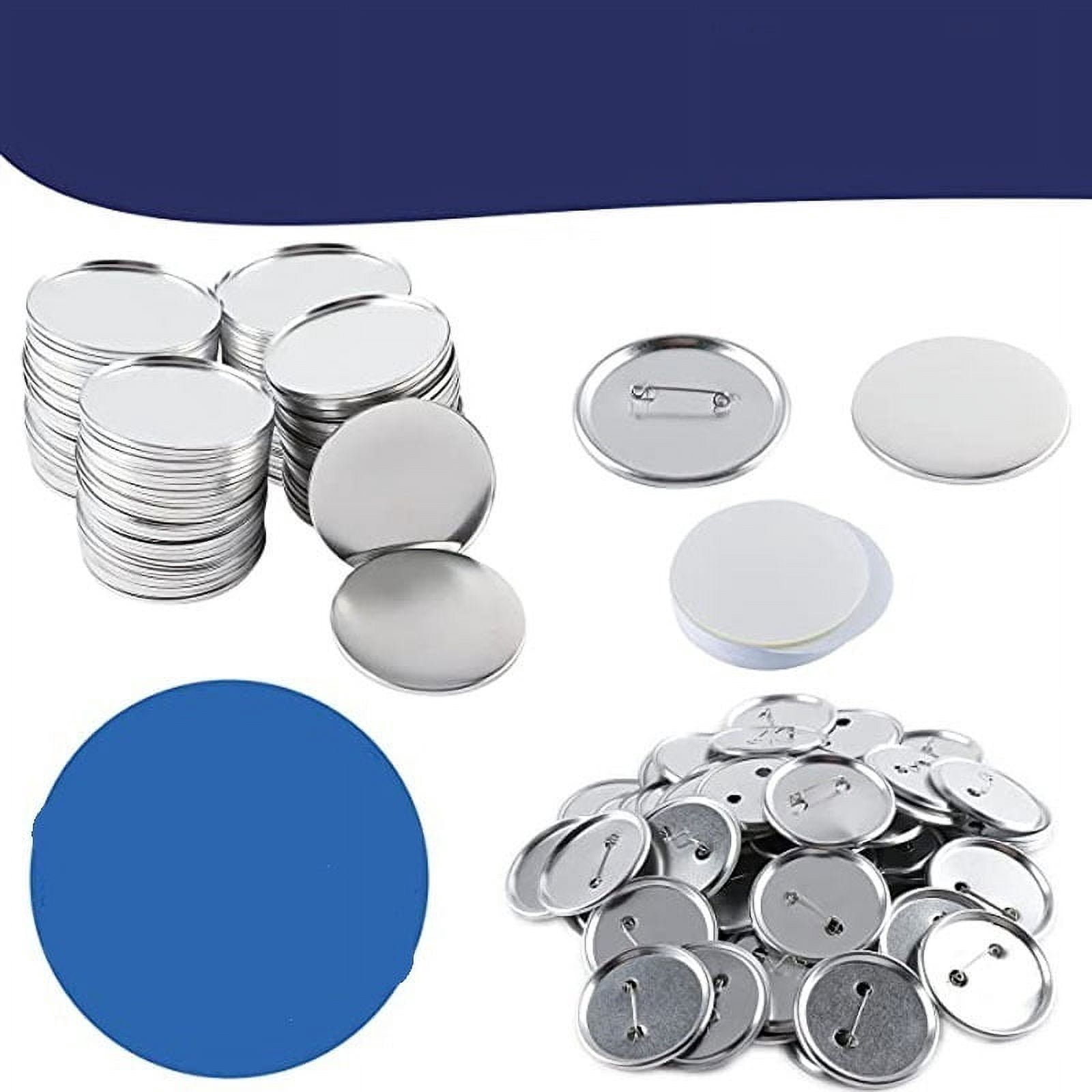 100PCS Metal Button Pins Blank Button Badge Parts Maker 44MM ,Beginner-Friendly