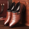 thumbnail image 6 of YUEHUA Mens Dress Shoes Casual Business Oxford Derby Orthopedic Leather Shoes Simple Lace-up Walk Loafers Flats Shoes for Men, 6 of 9