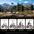 thumbnail image 4 of AMYET 1000W Electric Bike, 20" Fat Tire Ebike 28MPH 48V 15Ah E-Mountain Bicycles UL2849 Purple, 4 of 10