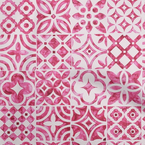 oneOone Polyester Spandex Pink Fabric Floral Diy Clothing Quilting Fabric Print Fabric By Yard 56 Inch Wide