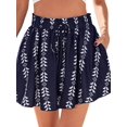 thumbnail image 3 of Women's Ruffle Wide Leg Flowy Clothes High Waist Shorts for Casual Beach Color 3 S, 3 of 10