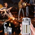 thumbnail image 4 of Red And Blue Double Color Oil Tank Rocker Arm Clear Kerosene Lighter, 4 of 5