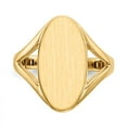 thumbnail image 4 of Solid 14k Yellow Gold 16.5x9mm Closed Back Engravable Monogram Signet Ring Band Size 9, 4 of 6
