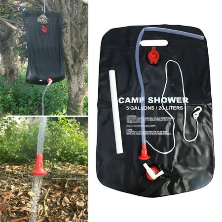 Yosoo Solar Heated Shower Bag,5 Gallons/20 Liters Portable Solar Heated Shower Camping Water Bathing Bag Outdoor Travel Hiking,Outdoor Shower Bag