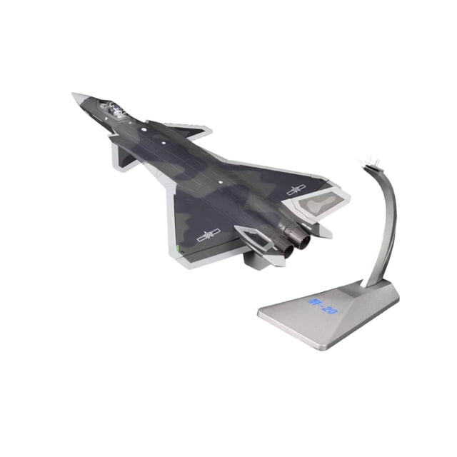 KLKCMS Modèle d'Avion J20 Simulation Modèle de Chasseur en Métal pour Table Bureau Étagère 1 72