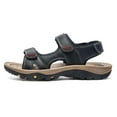 thumbnail image 2 of Hicooer GOOHIK Men's Leather Sandals Hiking Outdoor Water Beach Sports Mens Sandals for Summer with Open Toe Adjustable Straps Black, 2 of 9