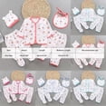 thumbnail image 3 of CAUYDY Preemie Going Home Outfits for Girl Boy Baby Sleepwear Newborn Layette Long Sleeved Shirt Warm Hat 2Pants Bib 5 Pieces Soft Set for Infant Fall Sizes One Size,Mint Green, 3 of 9