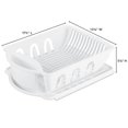 thumbnail image 2 of Tribello Sink Dish Drying Rack, Heavy Duty Hard Plastic Sink Set with Drainer (White) Made In USA, 2 of 7
