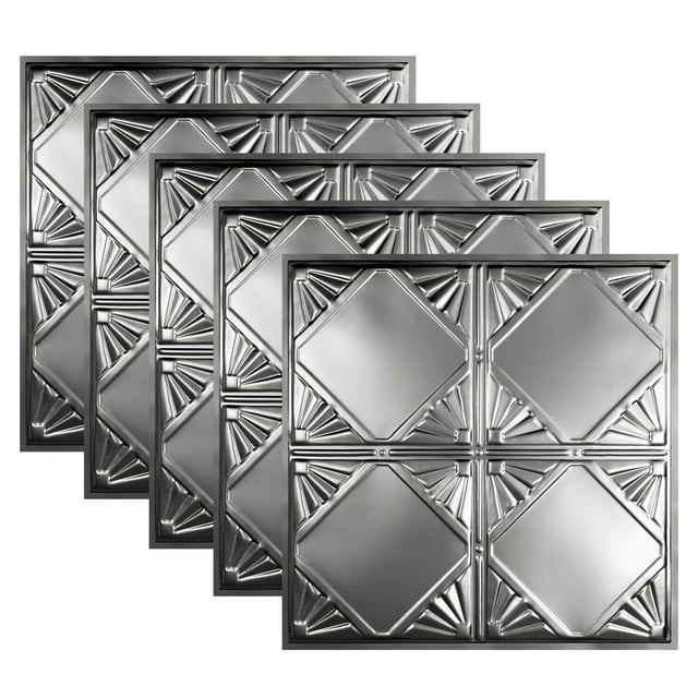 Great Lakes Tin Erie Unfinished 2ft x 2ft Lay In Ceiling Tiles (5 Pack)