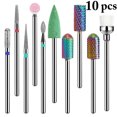 thumbnail image 2 of 10PCS Nail Drill Bit Set Professional Creative Nail Art Tool Manicure Drill Bit, 2 of 10