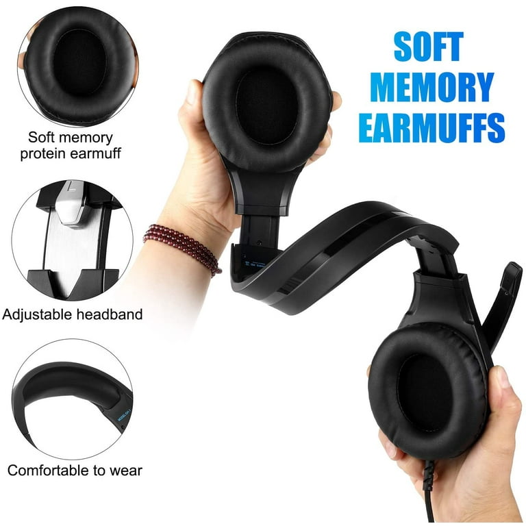 Pacrate Gaming Headset with Microphone for Laptop Xbox One Headset