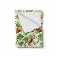 thumbnail image 2 of Rowan Soft Flannel Fleece Throw Blanket, Green Leaves Wild Mountain Fruits Raceme Continuous Seasonal Pattern, Cozy Plush for Indoor and Outdoor Use, 50" x 60", Apple Green Fern Green, by Ambesonne, 2 of 6