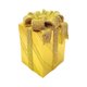 thumbnail image 1 of Escultura en forma de caja de regalo de resina, decoración estética de mesa para el Día de San Valentín. Oro, 1 of 9