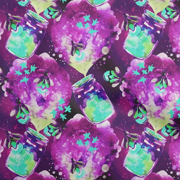 oneOone Silk Tabby Purple Fabric Watercolor Diy Clothing Quilting Fabric Print Fabric By Yard 42 Inch Wide-DS