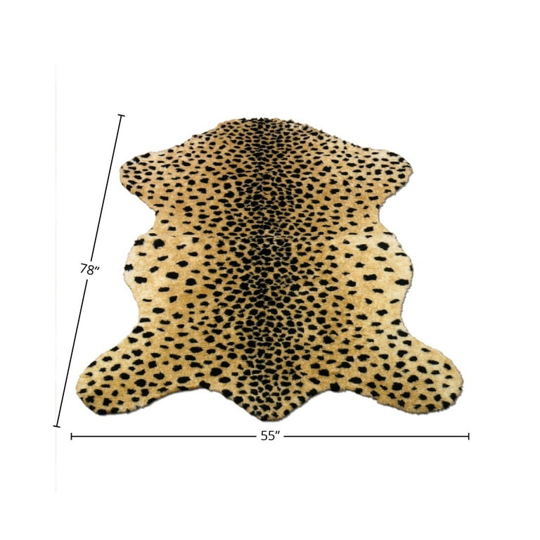5' X 8' Brown Animal Print Shag Non Skid Area Rug 5' X 8' Brown Animal Print Shag Non Skid Area Rug