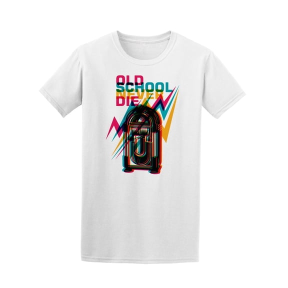 Retro Jukebox Old School Poster Tee Men's -Image by Shutterstock