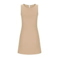 thumbnail image 5 of Tumotour Summer Tank Dress for Women Mini Dress Woman Fashion Comfortable Summer Solid Color Sleeveless Round-Neck Dress, 5 of 6