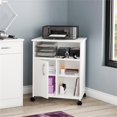 thumbnail image 1 of Pemberly Row Contemporary Metal Printer Stand in Pure White Finish, 1 of 2