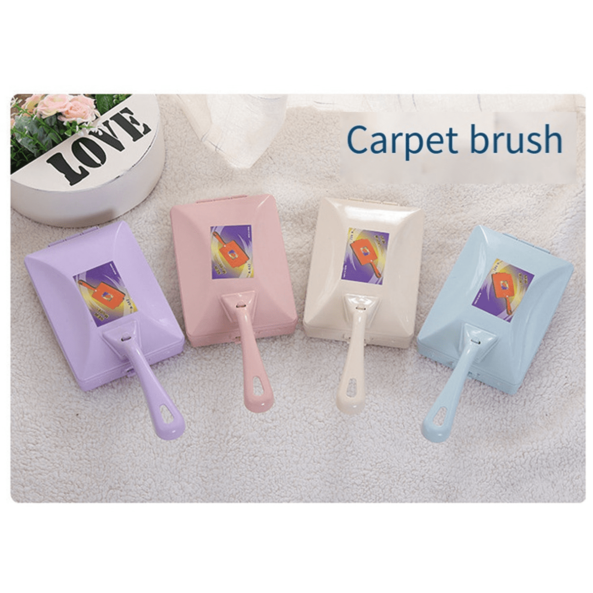 Balai double rouleau | Brosse de nettoyage portable pour miettes de table – Double rouleau de nettoyage pour sol, canapé, nappe Yunsi