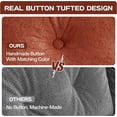 thumbnail image 6 of 135.6'' Modular sectional Sofa, Chesterfield Velvet L-Shaped Couch, Upholstered 4-Seater Sofa with Ottoman, Button Tufted, Tassel Fringe Skirt, Deep Couches for Living Room, Bedroom, Red Brown, 6 of 11