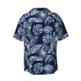 thumbnail image 2 of Xecao offers the Tropical Leaves for Men's Casual Short-sleeved Shirt, a button-up collared shirt with a pocket, perfect for beach vacations and yacht travel in the XX-Large size., 2 of 7