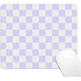 thumbnail image 1 of Pastel Purple Checkered Mouse Pad Cute Boho Design for Home Office, AntiSlip Rubber Base, Pink Pattern Aesthetic, Ideal for Laptops & Computers, 9.5x7.9 Inch, Adds a Pop of Color, 1 of 6