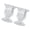 2, variant on Elegant Glass Holder Set of 2 Clear Taper Candlestick Holder for Wedding Modern Christmas Table Centerpieces