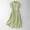 Green, variant on Faux Cotton Linen Summer Dresses for Women Blue Short Sleeve Midi A Line Dress Drawstring Casual Button Mock Neck Loose Fit Dresses