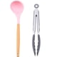 thumbnail image 1 of Juego de 2 piezas de silicona para utensilios de cocina, utensilios de cocina resistentes al calor con mango de madera, utensilio de cocina antiadherente, 1 of 5