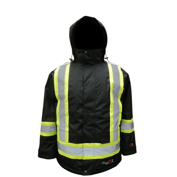 Big Men's Professional Freezer Insulated Journeyman 300D Trilobal Rip Stop FR Rain Parka