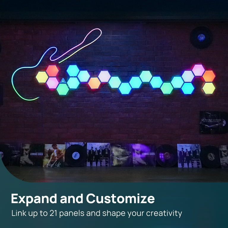 Linkind EP6 Smart Hexagon Panels, Multi-Color LED Wall Light