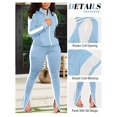 thumbnail image 5 of Women's 2 Piece Tracksuit Set Sexy Cold Shoulder Full Zip Jacket and Split Hem Jogger Pants Outfits S-2XL, 5 of 9