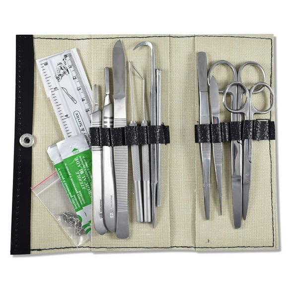 DR Instruments KIT- 5 Comprehensive Dissecting Kit, 3.5" 0.75" 7" 7", Black