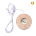 thumbnail image 4 of YAOMOBB Light Base Minimalistic Figure Display Stand USB Port Illuminated Oak Lamp Base for Wide Application, 4 of 5