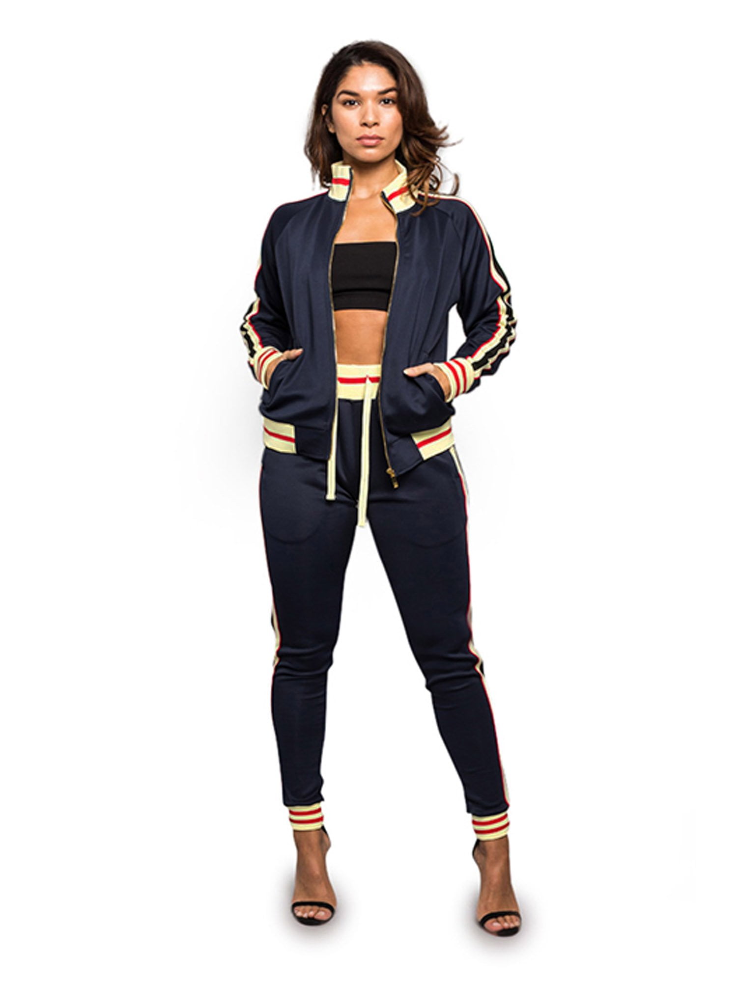 Skirt 2 Piece Suit,Fashion Rock Reflective Clothes Sports Suit Womens Reflective Jogger Hoodies Coat
