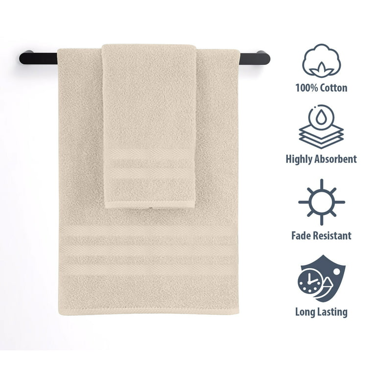 3/6pcs Solid Color Cotton Towels Set, Thickened Soft And Absorbent Towel,  Washcloth & Hand Towle & Bath Towel, Bright Yellow Towel Set For Home Bathro