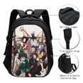 thumbnail image 3 of My Hero Academia Backpack Schoolbag Large Capacity Daypack Bookbag Satchel Notebook Laptop Backpack Travel Bag USB Rucksack, 3 of 7