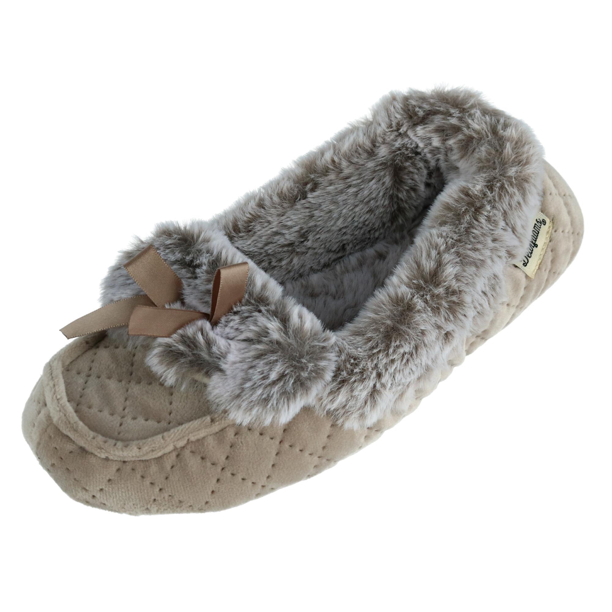 Dearfoams Women's Quilted Velour Moccasin Slipper Walmart Canada