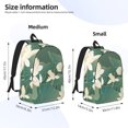 thumbnail image 2 of Disketp Lotus Golden Line print Canvas Backpack Lightweight Travel Daypack Student Rucksack Laptop Backpack-Medium, 2 of 5