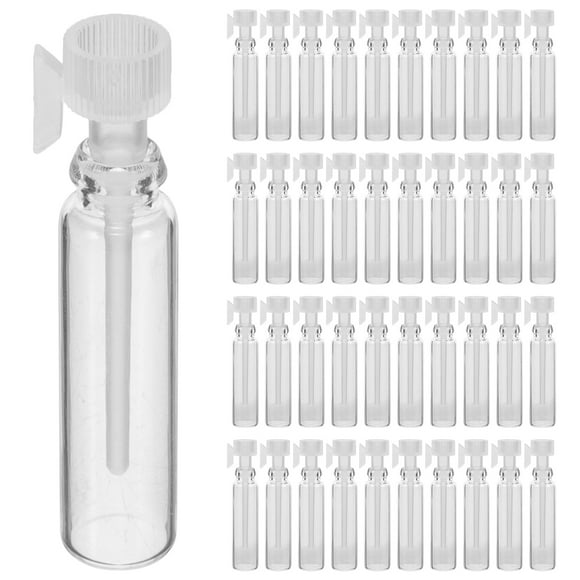100pcs Dropper Bottles Perfume Bottles Refillable Empty Bottles Perfume Glass Containers (1ML Transparent Dropper)