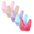 thumbnail image 1 of LOVZFMLL Bras for Women 5PC Woman's Solid Color Gathered Together Large Size Daily Bra Underwear No Rims White M, 1 of 2