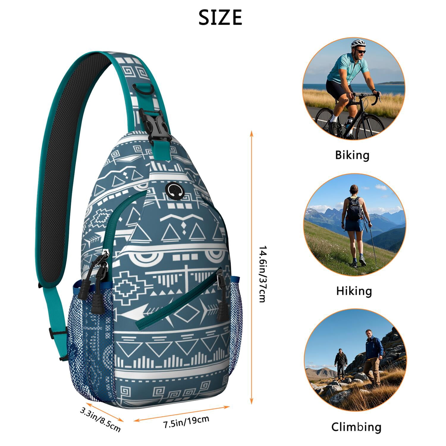 Artistic Home Accents Travel Daypack Anti-Theft Shoulder Backpack for Hiking Vintage & Durable