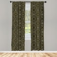 thumbnail image 3 of Abstract Curtains 2 Panels Set, Illustration of Modern Squares and Triangles Zigzags, Window Drapes for Living Room Bedroom, 56"W X 95"L, Grey Yellow, by Ambesonne, 3 of 5