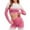 Pink, variant on Two Piece Outfits Women Workout Sets for Women Sport Bra Seamless Crop Tops Leggings Matching 2 Pieces Outfits, Two Piece Yoga Bra Workout Outfits,Pink