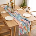 thumbnail image 3 of Table Runner 90 Inches Long for Kitchen Dining, Abstract Beach Dresser Scarf Farmhouse, Dining Table Decorations for Wedding/Parties, Summer Colorful Coastal Ocean Sea Wave 13 x 90 In, 3 of 8