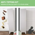 thumbnail image 6 of Wardrobe Closet with 2Doors, 71" Farmhouse  Armoire Wardrobe Closet with Hanging Rod, Adjustable Shelves, White Steel Armoire with Drawer for Home, Bedroom, 6 of 8